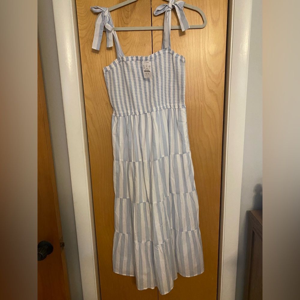 %.  NWT - J. Crew Small Smock striped dress - Picture 3 of 6